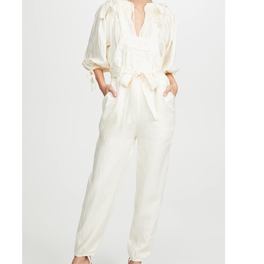 Innika Choo Fava Linen Jumpsuit